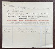1907 joseph timms for sale  ST. LEONARDS-ON-SEA