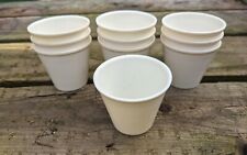 10 x vasi vintage in plastica Seaforth piccoli bachelite bianca realizzati in Inghilterra, usato usato  Spedire a Italy