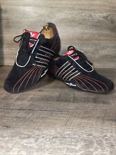 Adidas Goodyear para hombre talla 9 zapatos de carreras negros rojo gamuza segunda mano  Embacar hacia Argentina