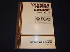 YANMAR 3TNE78AC-KG DIESEL ENGINE FOR KOHLER PARTS BOOK MANUAL, used for sale  Shipping to Canada