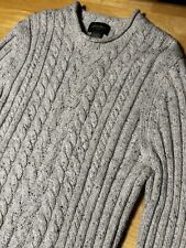 Men's Eddie Bauer Sz Large Tall Knit Pullover Fisherman Style Wool Blend Sweater, used for sale  Shipping to South Africa