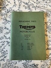 Triumph parts list for sale  BRISTOL