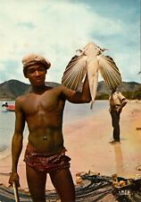 Carte postale OUTRE-MER ANTILLES GUADELOUPE pêcheur pêche poisson volant  d'occasion  Bourg-de-Péage