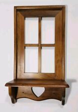 Vtg Wood Window Pane Frame Wall Shelf Decor 17 x 9" Hand Crafted Farmhouse MCM , used for sale  Shipping to South Africa