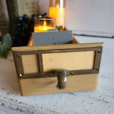 Vintage Card Catalog Library Cabinet Maple Drawers Brass Pull and Label Frame for sale  Shipping to Canada