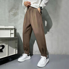 Calça masculina de moda sociedade empresarial vestido tornozelo zíper coreana reta nova comprar usado  Enviando para Brazil