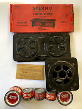 Vintage Sterno Lot #46 Double Service Cook Stove w/ Fuel + Single Camping Stove for sale  Shipping to South Africa