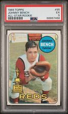 1969 Topps #95 Johnny Bench All-Star Rookie Cincinnati Reds PSA 5 for sale  Shipping to South Africa