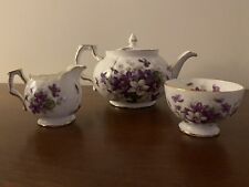 Ainsley Violette teapot, sugar bowl, snd creamer for sale  UXBRIDGE