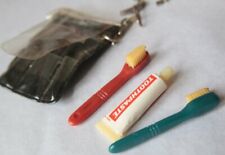 Juego de cepillo de dientes/pasta de dientes miniatura vintage segunda mano  Embacar hacia Argentina