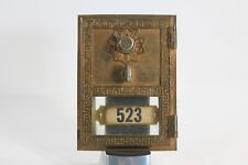 Vintage Antique Brass US Post Office PO Mail Box Doors.  Combo Locks.  VG for sale  Shipping to Canada