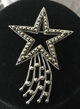 Vintage Sterling Silver Shooting ￼Star Marcasite Brooch / Pendant for sale  Shipping to South Africa