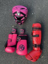 Conjunto de luvas de boxe/kickboxing, chapéus, envoltórios, caneleiras Muay Thai unissex M/G comprar usado  Enviando para Brazil