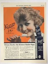 Anúncio de revista de 1921 para Klenzo dental crème - White Teeth - the Klenzo Smile-Sign comprar usado  Enviando para Brazil