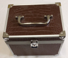 Used, Nordstrom Vanity Make up Travel Case Lockable Train Luggage Faux Croc for sale  Shipping to South Africa