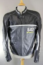 ARLEN NESS 647 ROAD TRIP BLACK & SILVER LEATHER BIKER JACKET WITH CE ARMOUR 44IN for sale  Shipping to South Africa