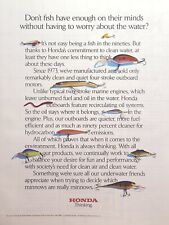 Honda Four Stroke Outboard Motor Cleaner Quieter Fish Lure Vintage Print Ad 1998 for sale  Shipping to South Africa