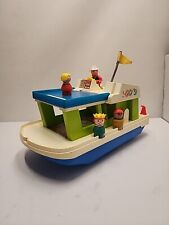 1972 Vintage Fisher Price Little People Play Family HAPPY HOUSEBOAT Boat for sale  Shipping to South Africa