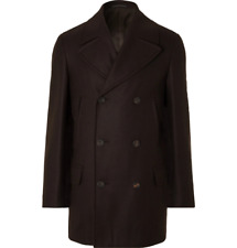 Kingsman - Double-Breasted Wool Brown Peacoat Mr Porter Drake’s  RRP $1,610 for sale  Shipping to South Africa