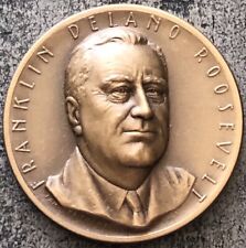 "Medalla de bronce Franklin Delano Roosevelt 1961 alto relieve 32º presidente 1-1/4""" segunda mano  Embacar hacia Argentina