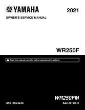 Yamaha owners service manual 2021 WR250F, WR250FM, used for sale  Shipping to South Africa