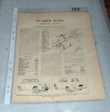 Humber hawk motor for sale  HORSHAM