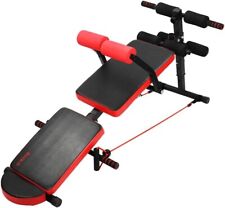 Adjustable Sit Up Bench Foldable Abdominal Training Workout Machine UK Stock Red for sale  Shipping to South Africa