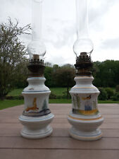 Paire lampes pétrole d'occasion  Mareuil-Caubert