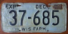 tab plate 1953 license for sale  Baraboo