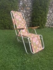 Cadeira dobrável de deck de praia, cadeira dobrável de pátio de verão dos anos 60, poltrona dobrável comprar usado  Enviando para Brazil