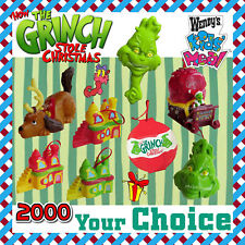 Wendy's 2000 How The GRINCH STOLE CHRISTMAS Green Holiday YOUR Toy CHOICE, used for sale  Shipping to South Africa