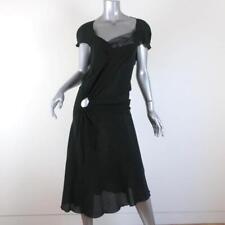 Vestido recorte Roland Mouret preto algodão tamanho EUA 8 assimétrico midi comprar usado  Enviando para Brazil