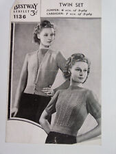 Vintage 1940s knitting for sale  CHELMSFORD