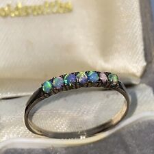 Used, 9ct Gold Fiery Opal Eternity Ring, Size N Stunning Hallmarked for sale  BIRMINGHAM