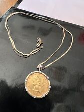 Used, 1892 Liberty Head $5 US Gold Coin with 14k Gold 22” Chain real diamonds  for sale  Winchester