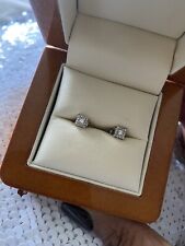 white gold real diamond earrings 0.50ct, used for sale  WOLVERHAMPTON