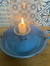 vintage enamel candle holder for sale  EMSWORTH