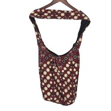 African Print Red Cream Black Circle Crossbody Bag Purse, used for sale  Shipping to South Africa