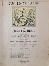 Partitura de Colección 1935 La Oración del Señor Albert Hay Malotte Cancionero de Piano de Voz segunda mano  Embacar hacia Argentina