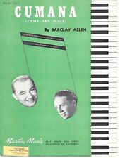 Partituras solo para piano Barclay Allen CUMANA 1947 comprar usado  Enviando para Brazil