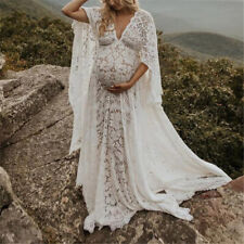 Usado, Vestido de maternidade boho para sessão de fotos feminino grávida vestido de renda fofo comprar usado  Enviando para Brazil