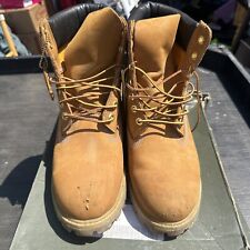 Timberland Men's 6 Inch Premium Waterproof Boots Wheat Nubuck Men’s Size 9W, used for sale  Shipping to South Africa