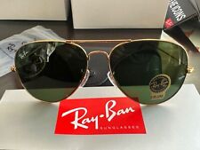 RAY-BAN RB aviator sunglasses blackish Green Lens/Gold Frame for sale  Shipping to South Africa