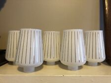 5 white glass shades 5 for sale  New Salem