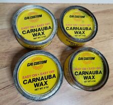 4 latas de cera de carnauba personalizadas vintage Cal, usado segunda mano  Embacar hacia Argentina