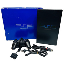 Console Sony Playstation 2 preto gordo na caixa com controle manual PS2 testado comprar usado  Enviando para Brazil