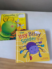 2 libros de tablero de tapa dura para niños Itsy Bitsy araña catepilar colores táctiles, usado segunda mano  Embacar hacia Argentina