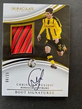 2017 Panini Immaculate Soccer Boot Signatures Auto Christian Pulisic 06/15 BVB, used for sale  Shipping to South Africa