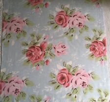 Usado 100cm x 25cm Cath Kidston Grande Rosa Rosa em Tecido de Algodão Azul Leve, usado comprar usado  Enviando para Brazil