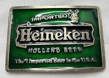 Hebilla de cinturón coleccionable de cerveza Heineken importada Holland verde -2210 segunda mano  Embacar hacia Mexico